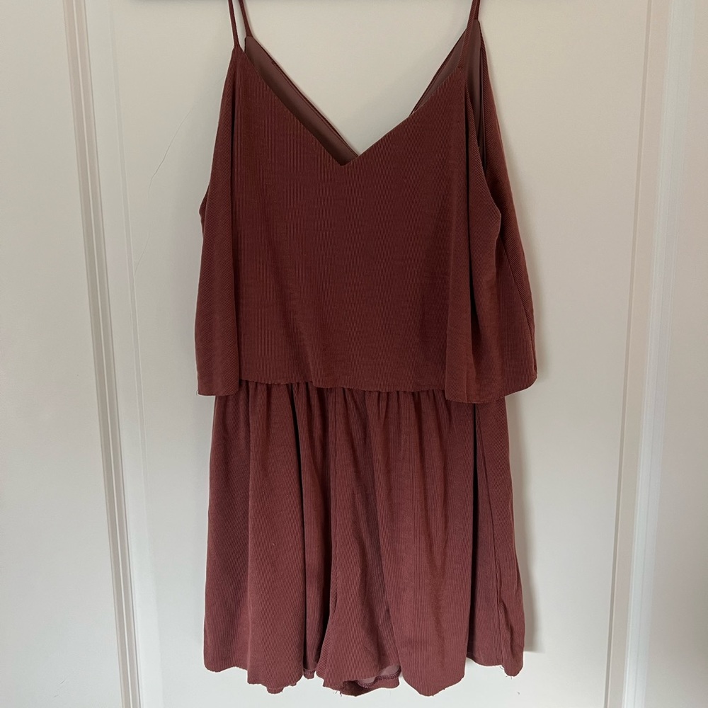 Comfy maroon romper